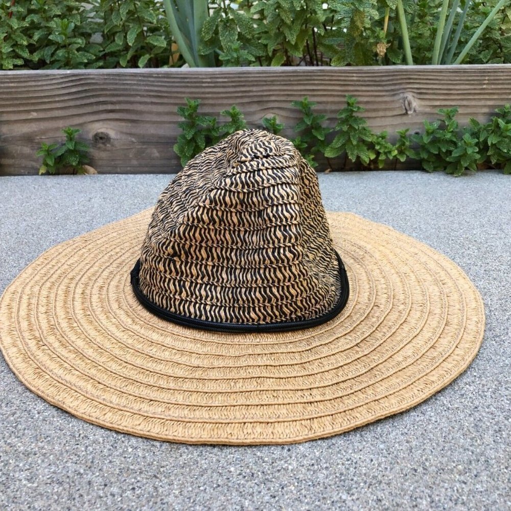 AUGUST HAT COMPANY Woven Sun Hat Wide Brim 100% PAPER Unisex Beige Fedora Hat‍‍